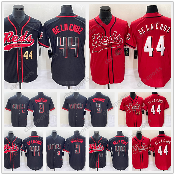 

44 elly de la cruz city connect jersey jonathan india joey votto tyler stephenson hunter greene spencer steer matt mclain stitched baseball, Blue;black