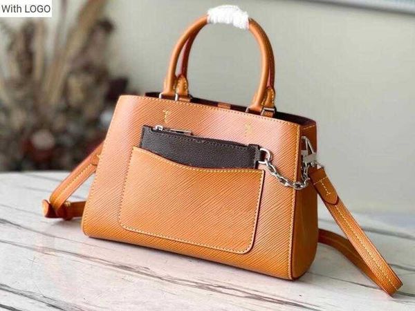 

2023 new 9a bag bags m59953 25cm marelle bb tote brown epi leather shoulder handbags purse for women dust bag, Black