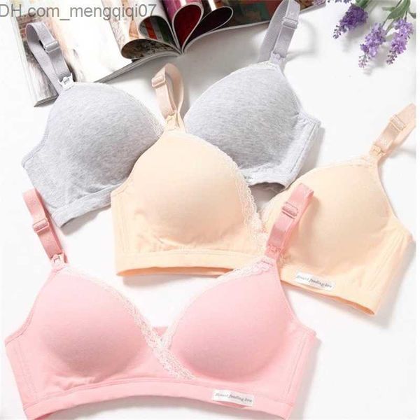 

maternity intimates maternity intimates lace trim nursing bra wireless lingerie breastfeeding bra for pregnant women pregnancy breast z23080, White