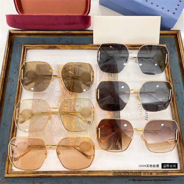 

2023 luxury designer sunglasses 23 new g family metal ins ni same style individualized box sunglasses female gg1207sa, White;black
