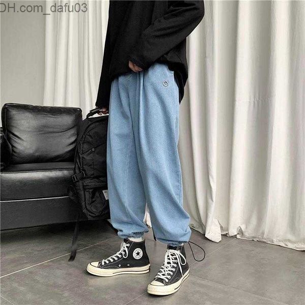 

men's jeans men's jeans spring and autumn fall feeling wide leg mens pants loose straight tube versatile leggings punk clothes z23, Blue