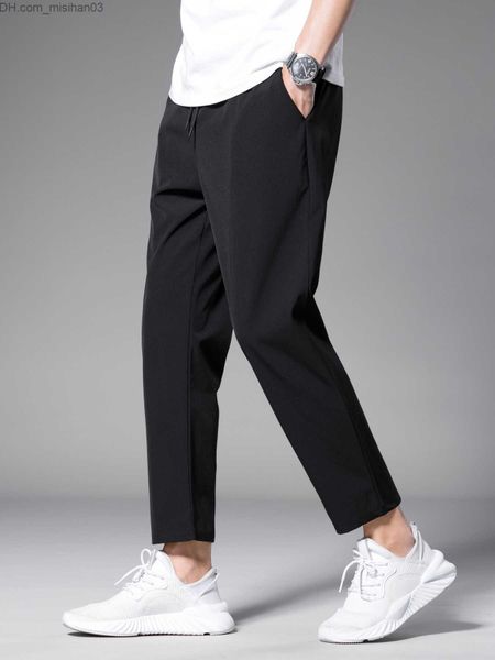 

men's pants men's diagonal pocket drawstring pants z230802, Black