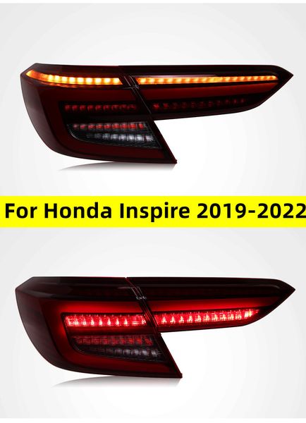 

car tail lights for honda inspire 2019-2022 led rear street lights taillight turn signal brake led highlights