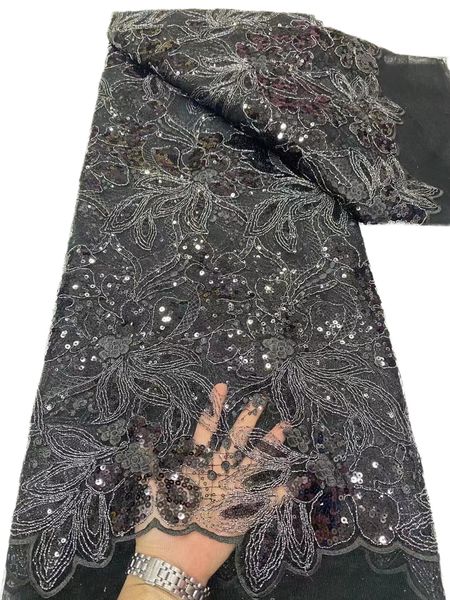 

tulle sequins 5 yards african ladies women net clothing lace fabric birthday party formal costume textile sliver white sewing craft dress 20, Black;white