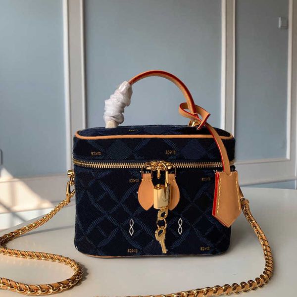 

luxury brand cosmetic bags & cases high imitation designer makeup bag vanity 19cm real leather lady crossbody bag m46165 with box zl060 d2pv