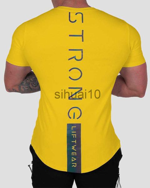 

men's t-shirts gym t-shirt men short sleeve cotton t-shirt casual reflective slim t shirt fitness bodybuilding workout tee summer clot, White;black