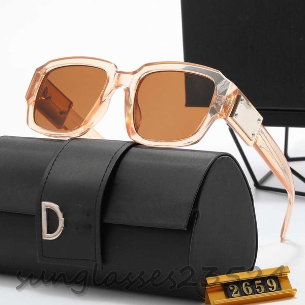 

2023 fashion designer sunglass simple sunglasses for women men classic brand sun glass with letter goggle adumbral 7 color option eyeglasses, White;black