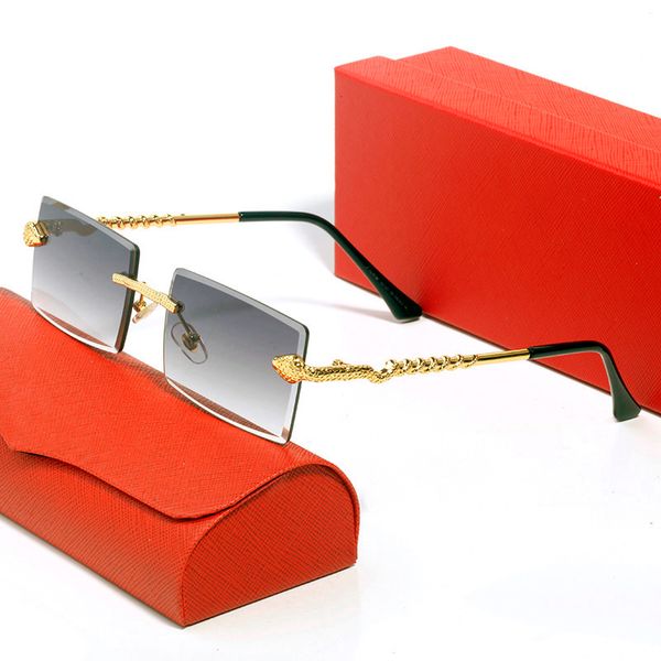 

women designer sunglasses mens snake frame glasses luxury polarized sunglass classic peculiar sun glass outdoor rimless rectangle eyewear wo, White;black