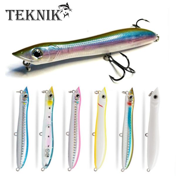 

baits lures teknik popper fishing lure 100mm 140mm patchinco floating wobblers artificial hard bait patchinko 100 leurre de surface lures 23