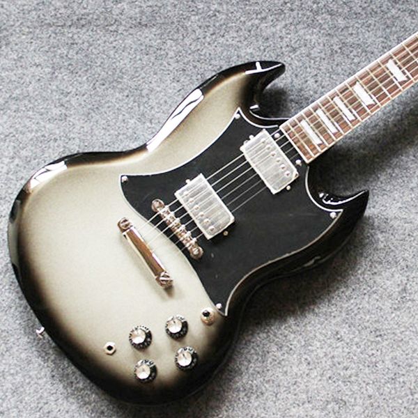 

2014 sg standard 61 reissue silver burst 6-string solid mahogany electric guitar