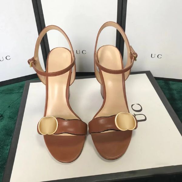 

designer sandal women slipper metallic laminate leather slides luxury mid thick men shoe gold-toned sandale hardware adjustable ankle slippe, Black