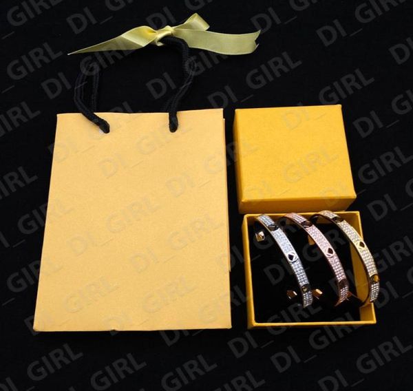 

bracelets ladies bangle gold silver lady bracelet steel screw screwdriver luxury designer jewelry womans mans bracelets gift9299992, Black