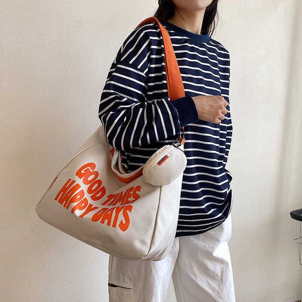 

summer new simple tote tote bag crossbody canvas bag 0803