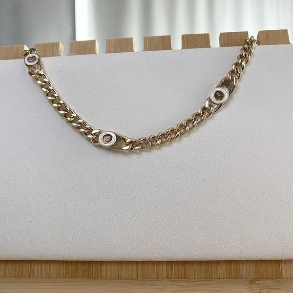 

pearl necklace choker 18 style cuban link chain necklace choker curb with diamonds clasp lock 18k gold tone 316l stainless steel, Golden;silver