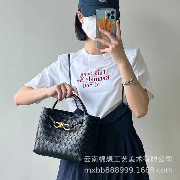 

designer andiamo bag botegas woven large capacity french niche female leisure vegetable basket portable one shoulder tote 1bak