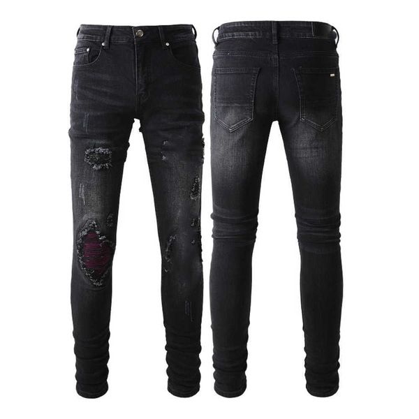 

mens jeans stree denim tears luxury designer men embroidery pants purple clothing di_girlp6igp6igyhai, Blue