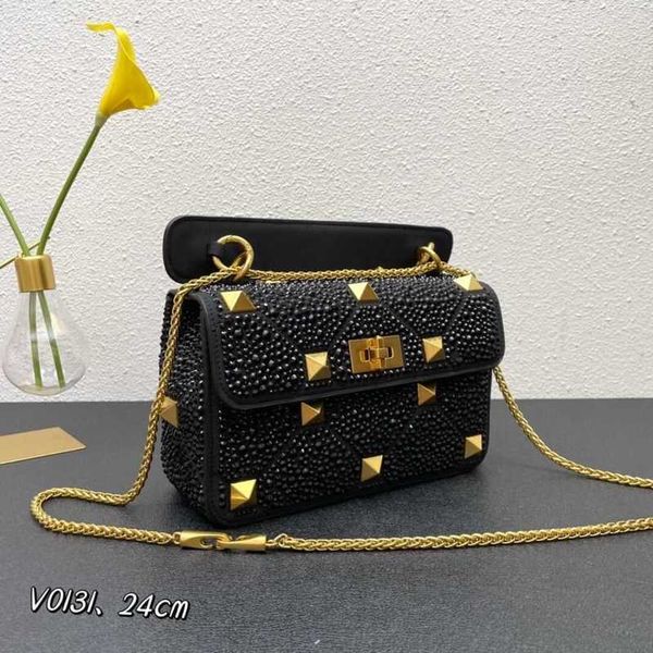 

bags luxurys designer new shiny handbag crystal rivet diamond embedding fashion handheld shoulder crossbody women's chain fnkx