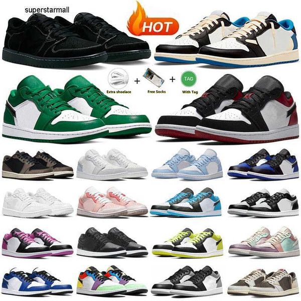 

jumpman 1 low basketball shoes og 1s wolf grey smoky white black red toe court purple paris men women outdoor walking sneakers eur 36-47