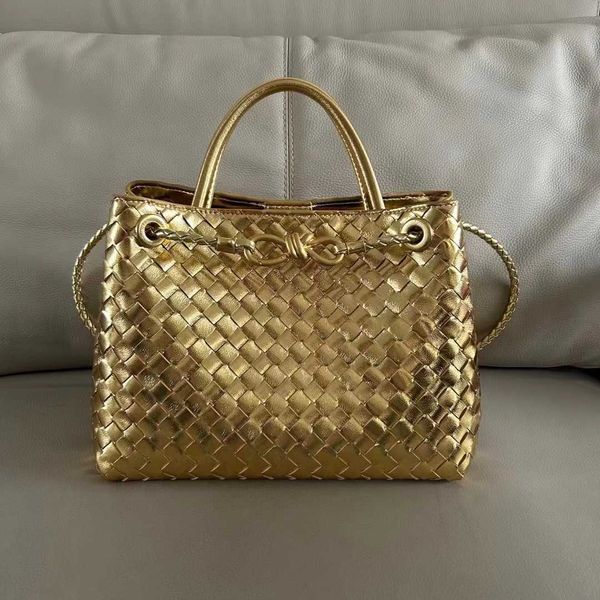 

rope designer design andiamo bag metal botegas small buckle leather woven tote one shoulder portable large capacity vegetable basket women&#