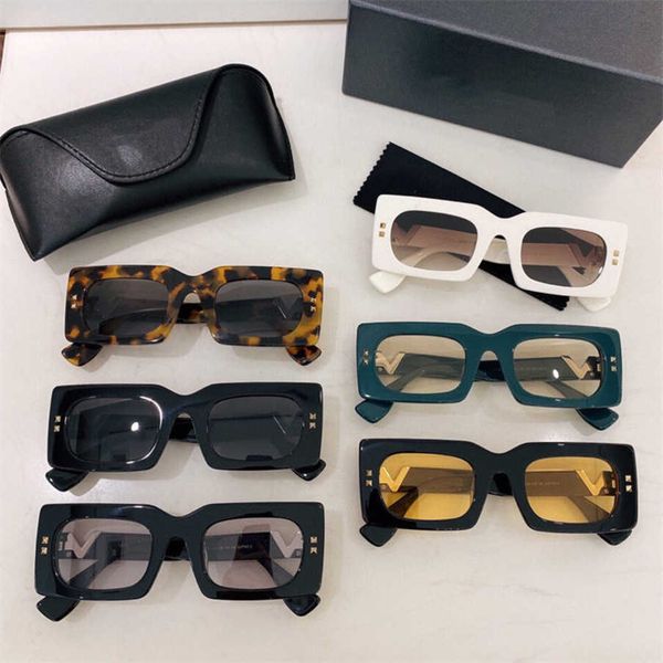 

2023 luxury designer new wallenberg square sunglasses ins the same fashion personality small frame sunglasses va4094 trend, White;black
