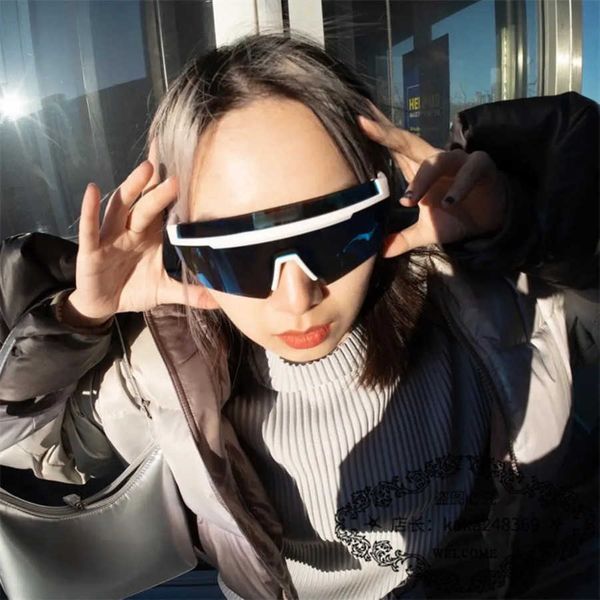

2023 new luxury designer p's big frame riding sunglasses net red stars ski goggles sps01y sunglasses, White;black
