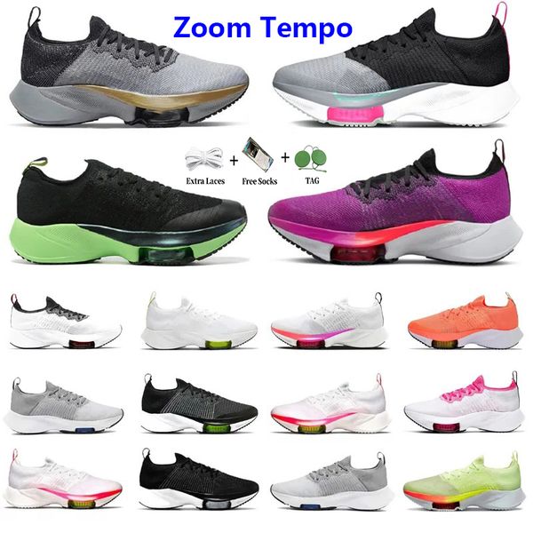 

fashion zoom tempo next% fly knit running shoes red white black women mens jogging sports trainers zoomx superrep barely rose guava ice 36-4