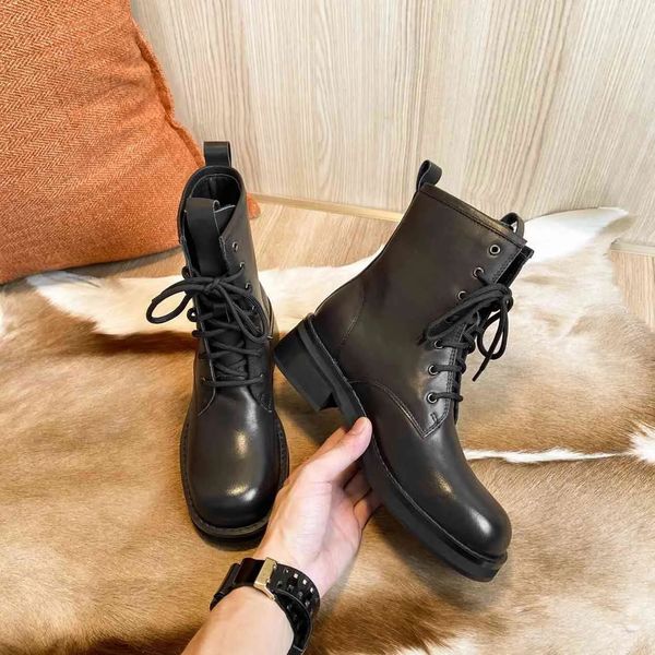

women belted leather ankle boots sylvie with belt designer boot platform luxury martin winter brands snow work shoes chunky heel, Black