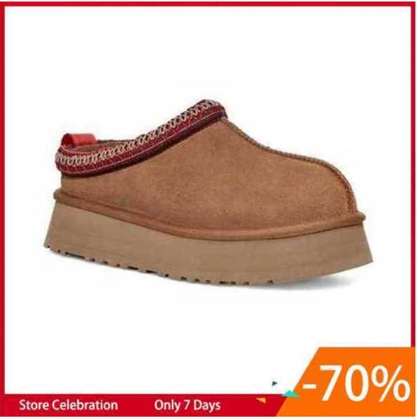 

boots tazz ankle fur designer australia platform boot woman indoor australian slipper thick bottom real leather warm fluffy bootiesugg ddg21, Black