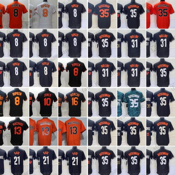 

all-star adley rutschman baseball jerseys cal ripken ryan mountcastle anthony santander brooks robinson austin hays adam jones manny machado, Blue;black