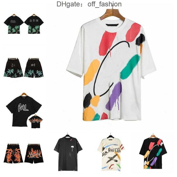 

summer mens palm t shirt graffiti t-shirt palms palmangel city designer limited inkjet letter printing men's women's angels angel, White;black