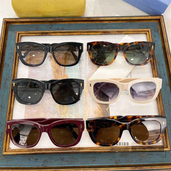 

2023 luxury designer 23 new board box style ins fashion versatile net red same sunglasses gg1110, White;black