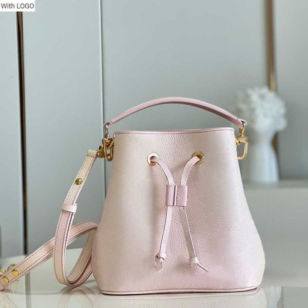 

2023 new 9a l bag level replication designer tote bag 20cm neonoe bb genuine leather shoulder handbags m46174 wl176, Black