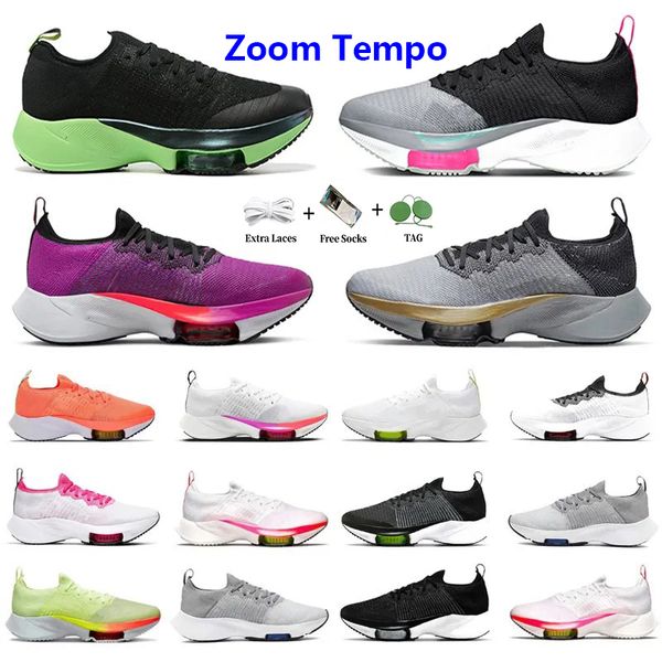 

zoom tempo next% mens running shoes fly black knit white hyper violet turquoise south beach particle grey pure platinum lime blast sunset wo