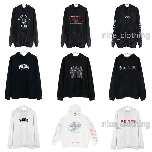 

mens womens designer hoody luxury hoodies brand hoody pullover sweatshirts vintage retro washed jumper mens womens fashion streetwear lovers, Black