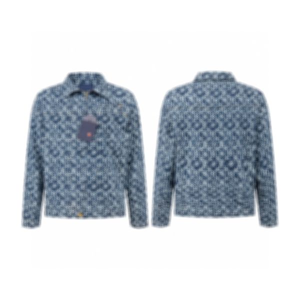 

men designer coat jacket denim camouflage letter jacquard long sleeve women gray black white blue m-2xl, Black;brown