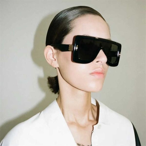 

2023 new luxury designer 23 luo yijia style sunglasses women's net red ins same all-in-one glasses sunglasses lw40106u, White;black