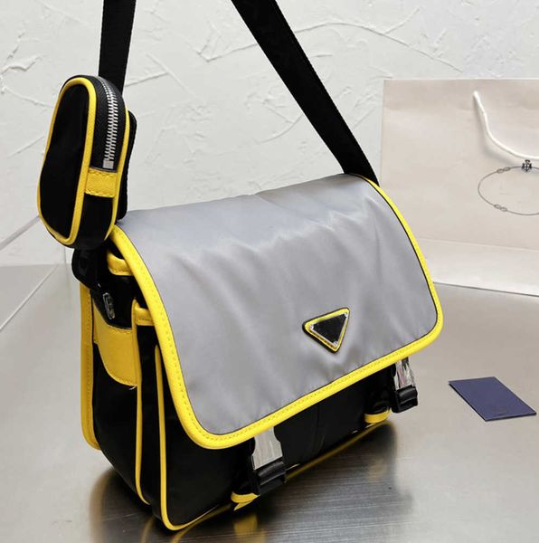 

men shoulder bags nylon handbags messenger bag with removable pouch fashion letter adjustable jacquard shoulders strap buckles large capacit