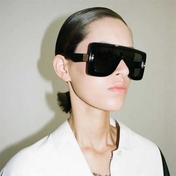 

2023 new luxury designer 23 luo yijia style sunglasses women's net red ins same all-in-one glasses sunglasses lw40106u, White;black