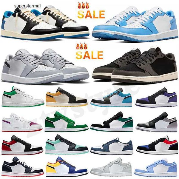 

2023 men low 1 1s basketball shoes starfish neutral grey university blue shadow black toe light smoke grey paris white camo women trainers s