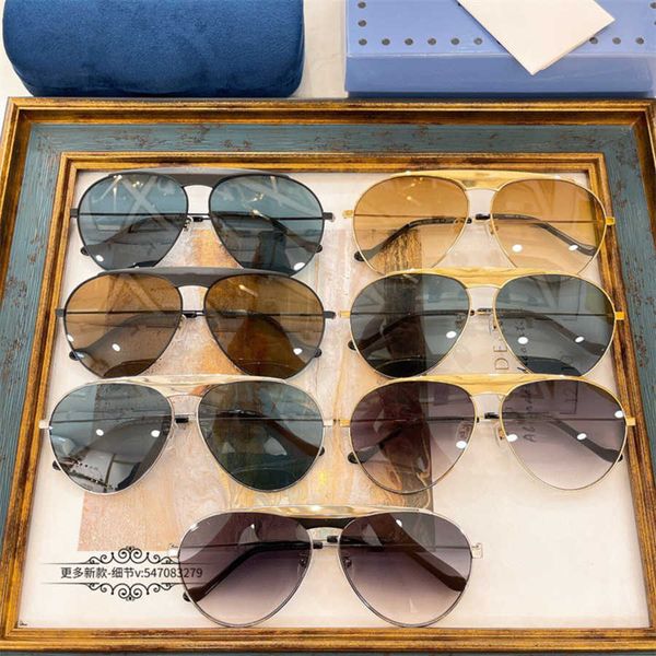 

2023 new luxury designer sunglasses gjiains network red star same style female personality toad mirror pilot sunglasses male gg0908, White;black