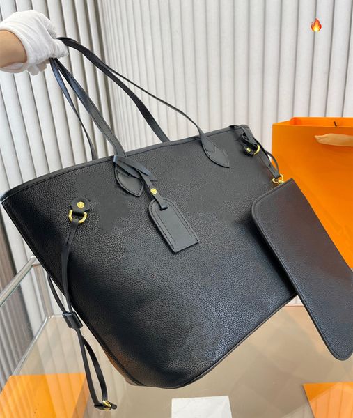 

classic neverfull mm gm bag designer pochette handbags leather women totes with zipped pouch crossbody louise viuton shoulder bag purse prin