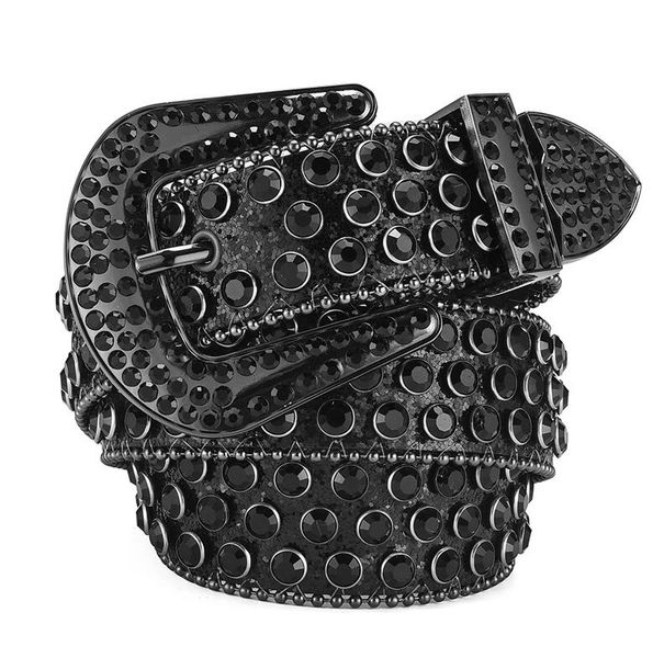 

amazon fashion men's and women's belt punk rock trend studded rhinestones with wide belt women's jeans belt, Black;brown