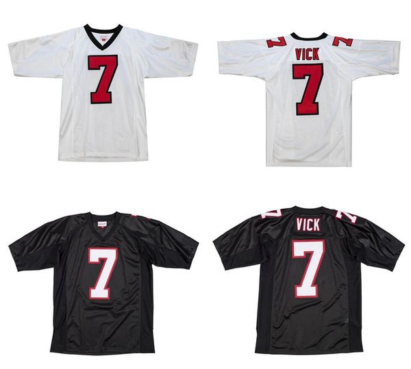 

stitched football jersey 7 michael vick 2001 2002 mitchell & ness retro rugby jerseys men women youth s-6xl