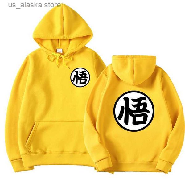 

men's hoodies sweatshirts japanese anime hoodie cosplay saiyan son harajuku goku pocket hooded sweatshirts hoodies men/women t230731, Black