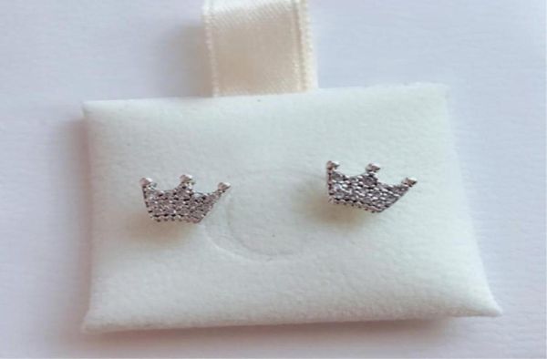 

new magic crown stud earring original box set for p 925 sterling silver cute girls fashion earrings4853756, Golden;silver
