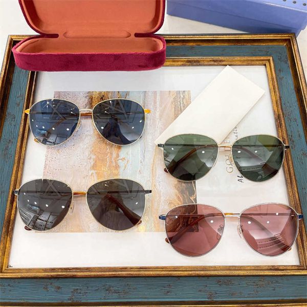 

2023 luxury designer sunglasses g family's new toad large frame sunglasses ins star xiao zhan sun glasses for men and women gg0573, White;black