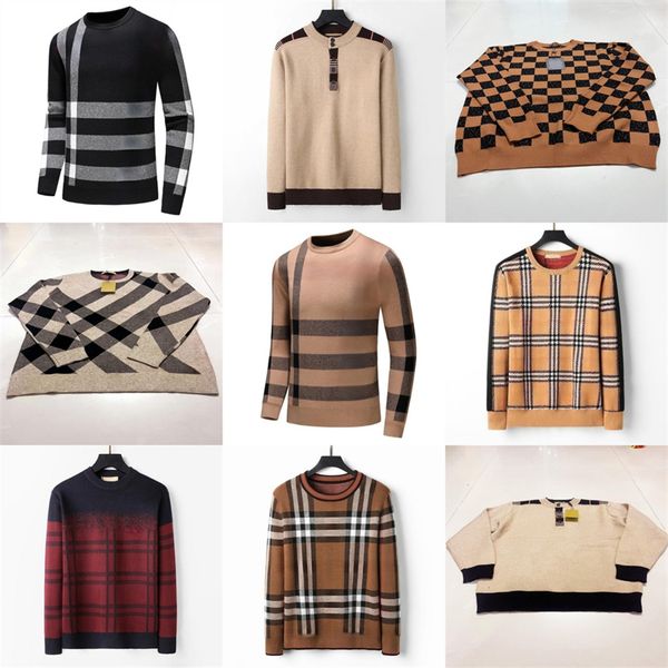 

designer sweater men's sweater warm wool underwear pullover men's in autumn and winter, White;black