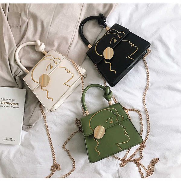 

model women's bag embroidery handbag fashion simple chain shoulder bags women's bags 0816