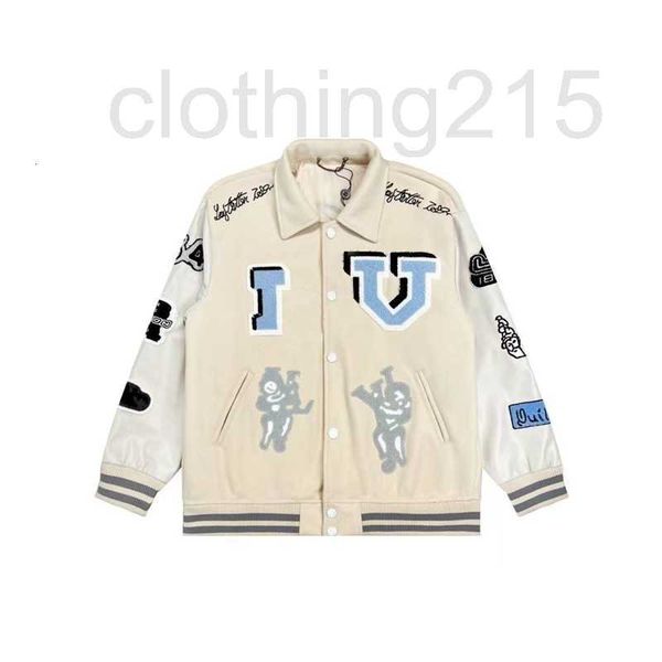 

men's jackets designer men baseball jacket mens thick cotton flocked leather splicing uniform fashionable casual sports couple's s, Black;brown