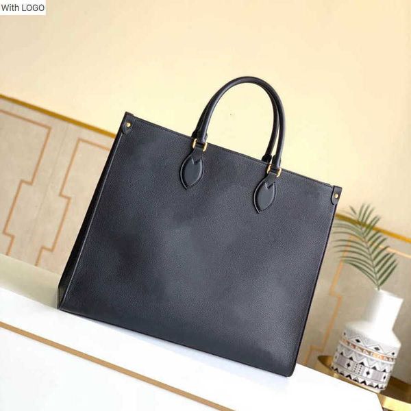 

2023 new 9a l bag delicate knockoff designer tote bag onthegm mm 41cm genuine leather shoulder bag m44925 yl007 xi8b, Black
